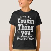T-shirt Funny Crazy Cousin Crew Family Matching Group Blac (Devant)