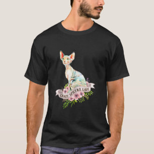 T-shirt Funny Crazy Sphynx Amoureux des chats dame