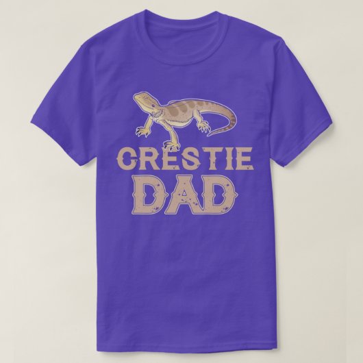 T-shirt Funny Crestie Gecko Papa Animal (Design devant)