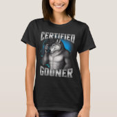 T-shirt Funny Cringe Sigma Wolf Certified Gooner  (Devant)