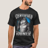 T-shirt Funny Cringe Sigma Wolf Certified Gooner  (Devant)