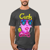 T-shirt Funny Curls For Girls Gym Weightlifting Bodybuildi (Devant)