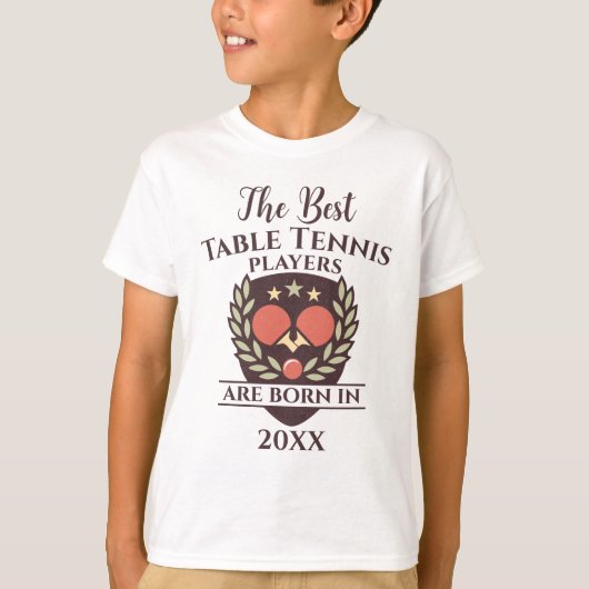 T-shirt Funny Custom Birth Année Anniversaire Nom Table Te (Devant)