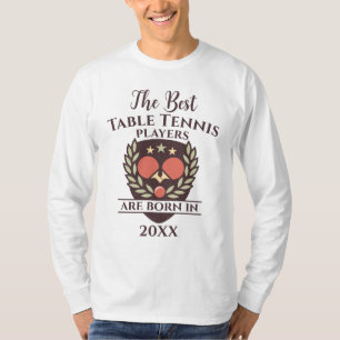T-shirt Funny Custom Birth Année Anniversaire Nom Table Te