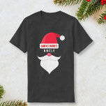 T-shirt Funny Custom Christmas Père Noël l'oncle favori<br><div class="desc">Dites à tous ceux qui sont les Père Noël favoris. La chemise comporte un Casquette du Père Noël, une moustache, une barbe et un texte qui dit "Père Noël Favori" et vous remplissez le blanc. . . . Oncle, papa, tante, maman, ingénieur, Amoureux des chiens, etc. Customisez le texte avec...</div>