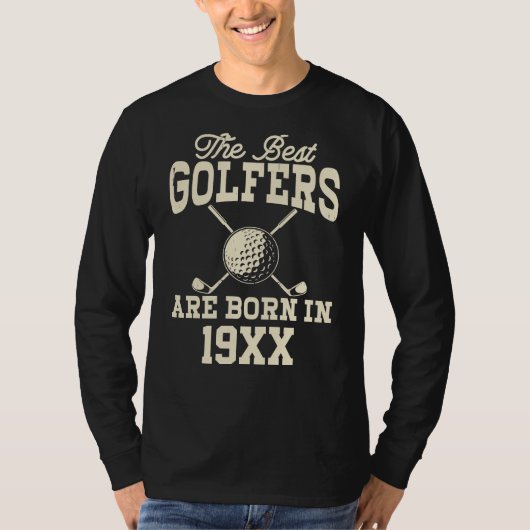 T-shirt Funny Custom Golf Année de naissance Nom (Devant)