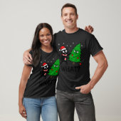 T-shirt Funny Cute Black Cat What Jamas Christmas Tree Cos (Unisexe)