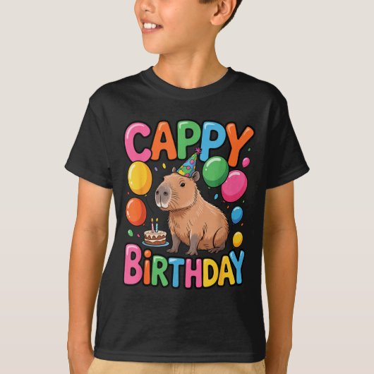T-shirt Funny Cute Capy Capybara Animal Birthday Party Sup (Devant)