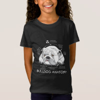 Funny Cute English Bulldog Anatomie de la biologie