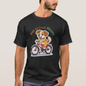 T-shirt **Funny Cycling Dog – Cute Dog Riding a Bicycle Il (Devant)