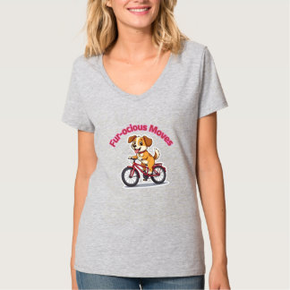 T-shirt **Funny Cycling Dog – Cute Dog Riding a Bicycle Il