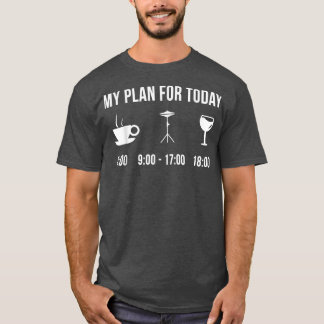 T-shirt Funny Cymbals Instrument Music My Plan For Today 7