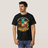 T-shirt Funny D&D Cat Shirt – Easily Distracted by Cats an (Devant entier)