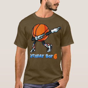 T-shirt Funny Dabbing Basketball Ball 6e anniversaire garç