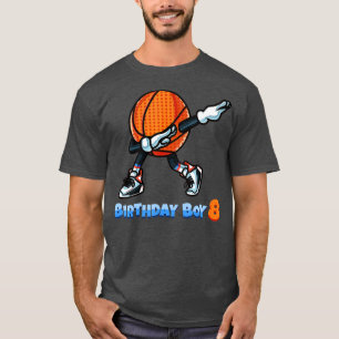 T-shirt Funny Dabbing Basketball Ball 8e anniversaire garç