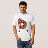 T-shirt Funny Dabbing Chocolate Sprinkles Donut (Devant entier)