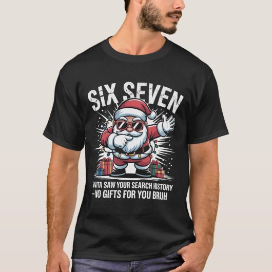 T-shirt Funny Dabbing Santa Saw Your Search History Meme C (Devant)
