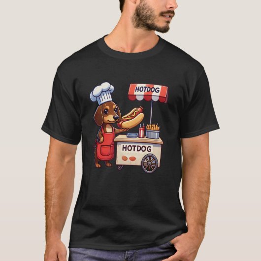 T-shirt Funny Dachshund Chien Weiner Saucisse Hotdog Sandw (Devant)