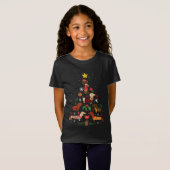 T-Shirt Funny Dachshund Christmas Tree (Devant entier)