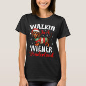 T-shirt Funny Dachshund Cute Christmas Dog Lover Walking I (Devant)
