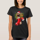 T-shirt Funny Dachshund Dans Le Choc Noël Noël Noël Noël N (Devant)