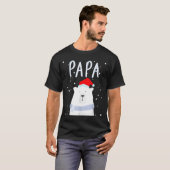 T-shirt Funny Dad Bear Christmas Saint Hat Couples Family  (Devant entier)
