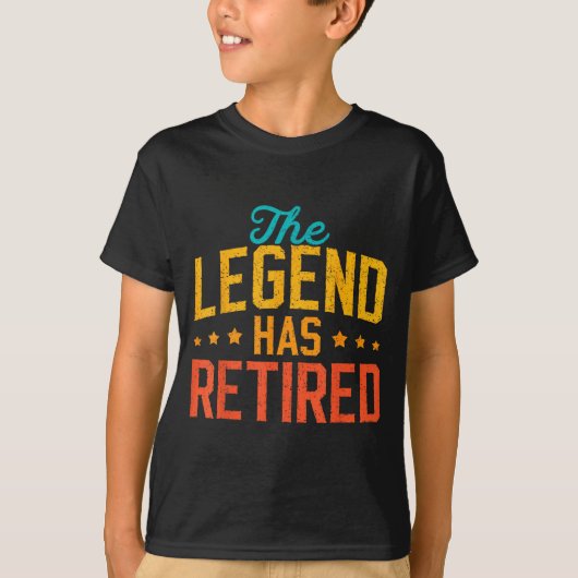 T-shirt Funny Dad Grandpa Retirement The Legend Has Retire (Devant)