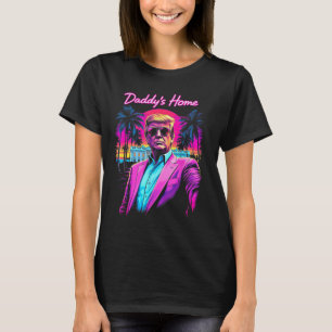 T-shirt Funny Daddys Accueil Maison Blanche Trump Pink 202