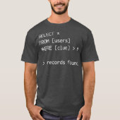 T-shirt Funny Database Adminstrateur SQL Coder Cadeau (Devant)