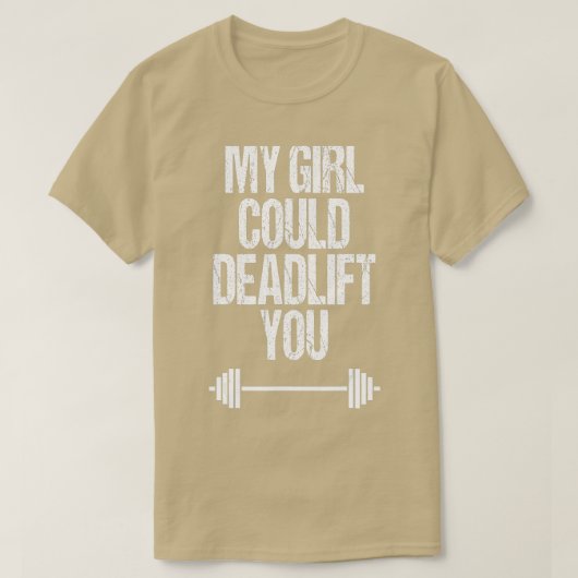 T-shirt Funny Deadlift Poids Barbell Fitness Outfi (Design devant)