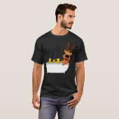 T-shirt Funny deer dog print black labs (Devant entier)