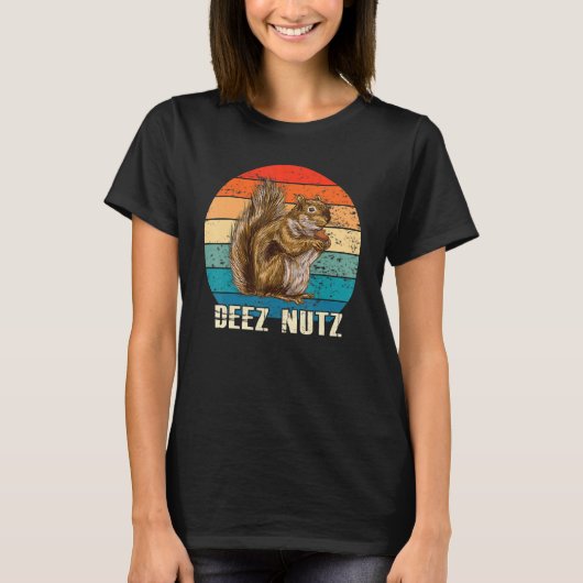 T-shirt Funny Deez Nut Nutcracker Squirrel Deez Nutz Retro (Devant)