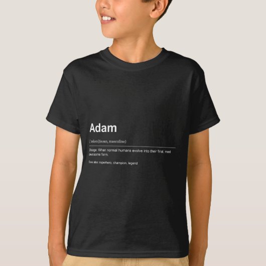 T-shirt Funny Definition Quote For The Name Adam _ (Devant)
