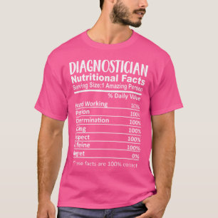 T-shirt Funny Diagnostician nutritionnel faits éducatifs