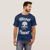 T-shirt Funny Diesel Power Skull Turbo Diesels Camions (Devant entier)