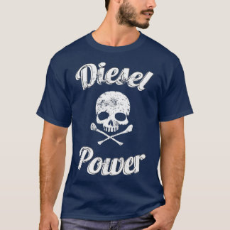 T-shirt Funny Diesel Power Skull Turbo Diesels Camions