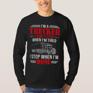T-shirt Funny Diesel Trucker Big Rig Semi Trailer Truck Dr