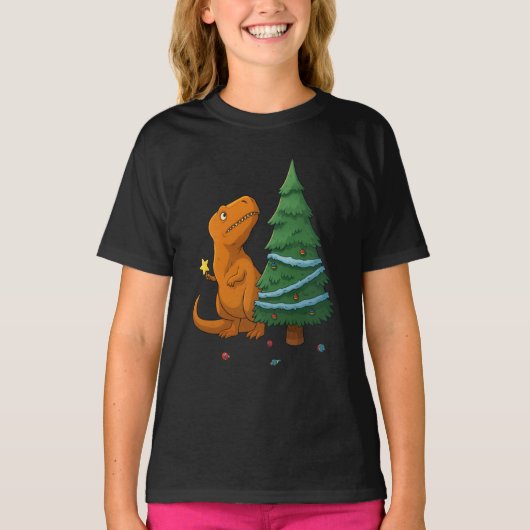 T-shirt Funny Dinosaur Christmas – Cute T-Rex Holiday (Devant)