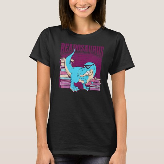 T-shirt Funny Dinosaur Lecture Livres Bibliothèque Bookwor (Devant)