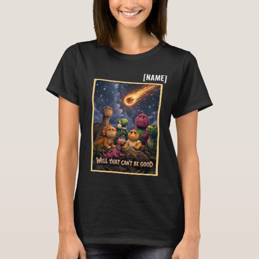 T-shirt Funny Dinosaur Meteor Extinction (Devant)