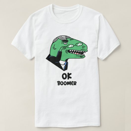 T-shirt Funny Dinosaur OK Boomer (Design devant)