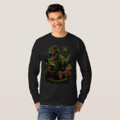 T-shirt Funny Dinosaur Taking Monster Truck Joyride (Devant entier)