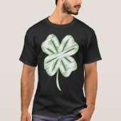 T-shirt Funny Distressed Four Leaf Clover St Patrick's Day (Devant)
