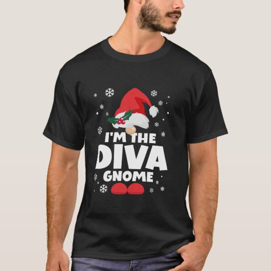 T-shirt Funny Diva Gnome Family Matching Group Happy Chris (Devant)