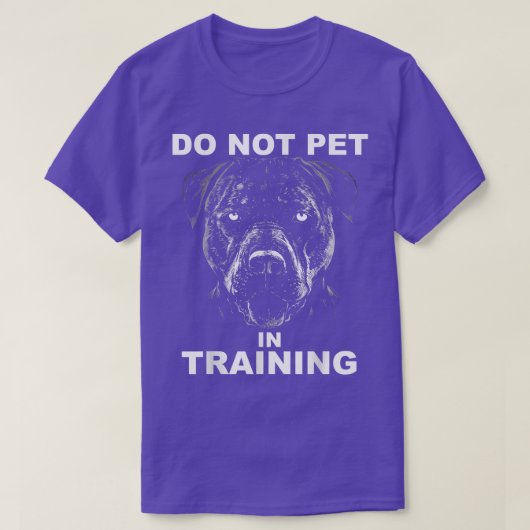 T-shirt Funny Do not pet Pit Bull Dog Training (Design devant)