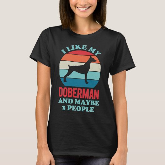 T-shirt Funny Doberman 207 (Devant)