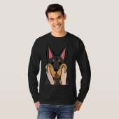 T-shirt Funny Doberman Chubby Cheeks (Devant entier)