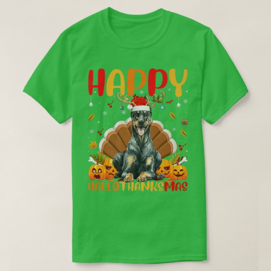 T-shirt Funny Doberman Dog Lover Happy Doberman HelloThank (Design devant)