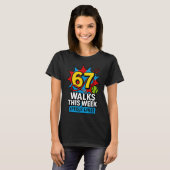 T-shirt Funny Dog 6 7 Walks This Week Slang Meme Six Seven (Devant entier)