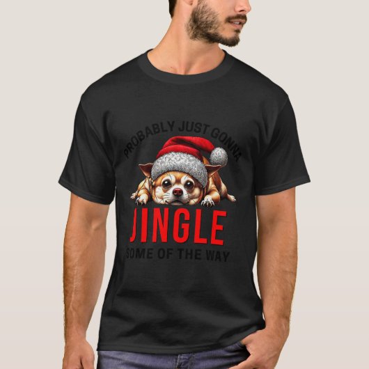 T-shirt Funny Dog Christmas Chihuahua Premium Tri-blend (Devant)